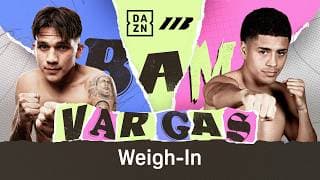 JESSE 'BAM' RODRIGUEZ VS. ANTONIO VARGAS WEIGH IN LIVESTREAM