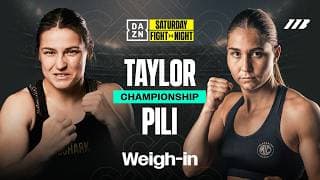 KATIE TAYLOR VS. FLORA PILI WEIGH IN LIVESTREAM