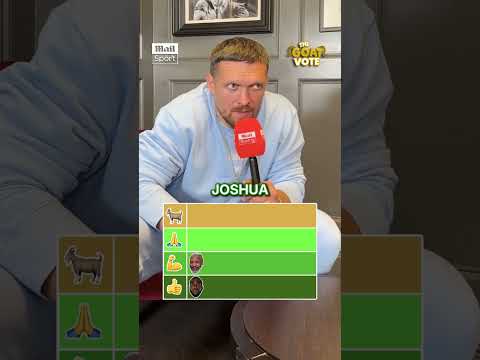 The GOAT Vote with Oleksandr Usyk 🐐🥊 #usyk #oleksandrusyk #miketyson #muhammadali #boxing